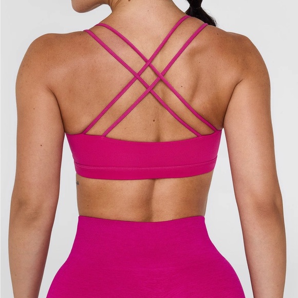 Oner Active Everyday Cross Over Bralette in Fuchsia (XS) - Picture 2 of 4